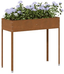 Vaso/floreira 100,5x40,5x90 cm aço resistente às intempéries