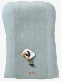 Capa bimatéria para colchão de mudas, em gaze de algodão/turco verde medio liso