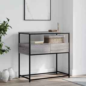 vidaXL Mesa consola 75x40x75 cm derivados de madeira cinzento sonoma