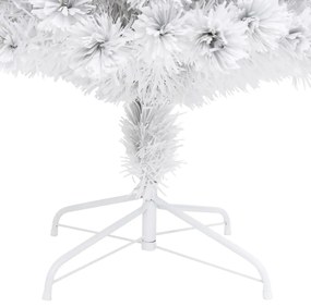 Árvore Natal artificial pré-iluminada 210 cm fibra ótica branco