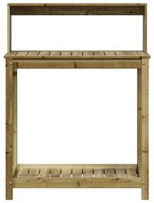 Mesa jardinagem c/ prateleiras 82,5x50x109,5cm pinho impregnado