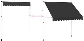 Toldo retrátil manual 250 cm antracite