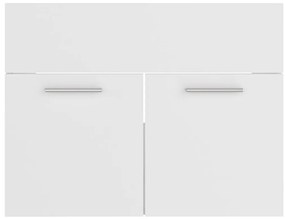 Conjunto de móveis de casa de banho derivados de madeira branco