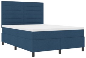 Cama Box Azul com Colchão 160x200 cm Tecido
