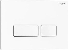 Mexen Tex 04 botão de descarga, branco brilhante - 6104-01