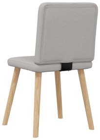 Cadeiras de jantar 4 pcs tecido cinza nuvem