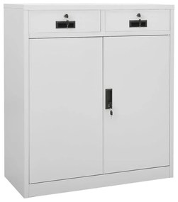 vidaXL Armário de escritório 90x40x102 cm aço cinzento-claro