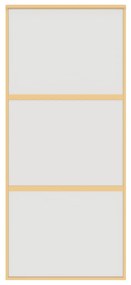 Porta deslizante 90x205 cm vidro ESG fosco/alumínio dourado