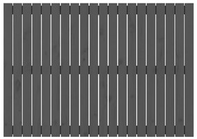 Cabeceira de parede 127,5x3x90 cm madeira de pinho maciça cinza