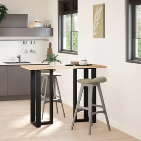Pés de mesa de bar em forma de T, 2 peças, preto, 40x35x(100-101) cm,