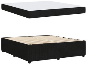 Estrutura de cama com colchão Outros Preto 180 x 200 cm Veludo