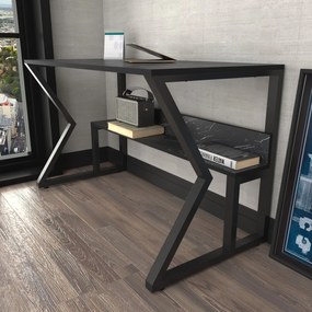 Secretária Wake – Mármore Preto – 120x72,8x60 cm