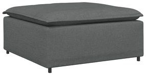 Módulo de pufe modular para sofá cinza escuro 100x100x48 cm