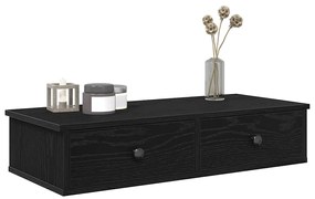 vidaXL Prateleira parede c/ gavetas 80x34x17 cm deriv. madeira preto