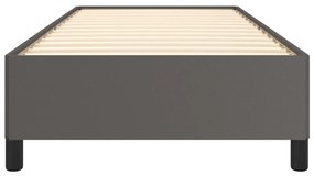 Estrutura de cama 90x200 cm couro artificial cinzento