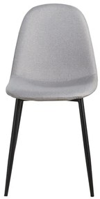 Cadeira Teok Black Tecido - Cinza claro
