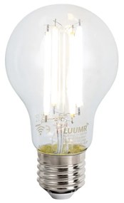 Candeeiro de pé inteligente preto com Wi-Fi A60 vidro fumê - Bliss