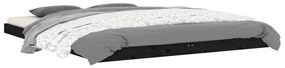 Estrutura de cama king size 150x200 cm pinho maciço preto