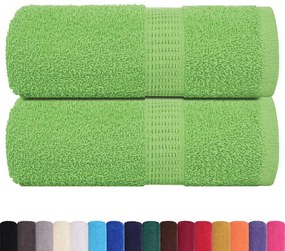 Toalhas de bidé 2pcs 30x50cm 360 gsm 100% algodão verde maça