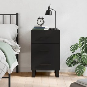 Mesa de cabeceira 40x40x66 cm derivados de madeira preto