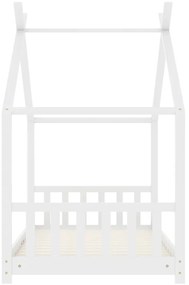 Estrutura de cama para crianças 80x160 cm pinho maciço branco