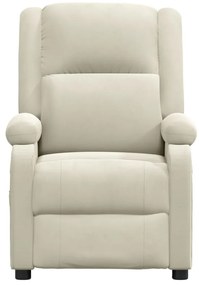 Poltrona de massagens elétrica veludo creme