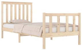 Estrutura de cama pequena solteiro 75x190 cm pinho maciço