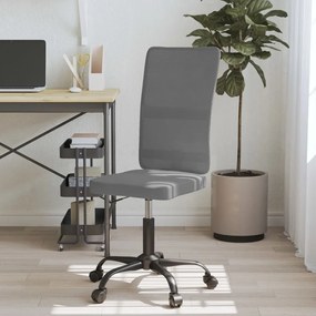 Cadeira de escritório altura regulável tecido de malha cinzento