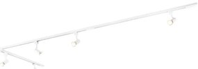 Sistema de iluminação de trilho moderno com 5 focos branco 1-fase - Iconic Jeany