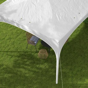 Outsunny Tenda Dobrável 3x3 m Tenda de Jardim com Altura Ajustável Bol