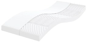 Colchão de espuma 80x200 cm 7 zonas dureza 20 ILD branco