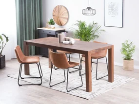 Mesa de jantar em madeira castanha clara 180 x 85 cm NATURA 