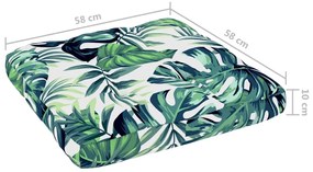Otomano de paletes para jardim pinho impregnado branco