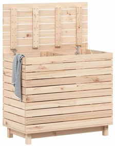 Cesto de roupa suja 88,5x44x76 cm madeira de pinho maciça