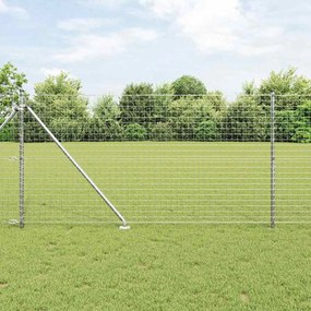vidaXL Postes de Cerca com Ponta - 26 peças Ø32 mm, 140 cm, Aço Galvanizado