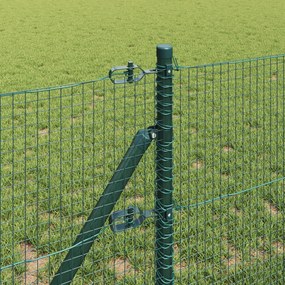Cerca de Arame Soldado com 13 Postes Verde 0.4x25 m Aço
