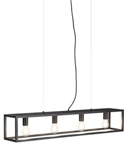 Candeeiro Pendente Inteligente Industrial Preto c/ 4 WiFi A60 - Cage