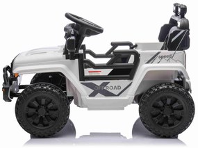 Jipe elétrico para crianças OFFROAD NEW, bateria de lítio, chassis alto, banco largo, suspensão nas rodas traseiras, controlo remoto de 2,4 GHz, leito