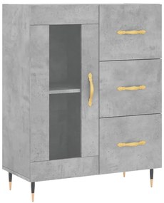 Armário alto 69,5x34x180 cm derivados de madeira cinza cimento