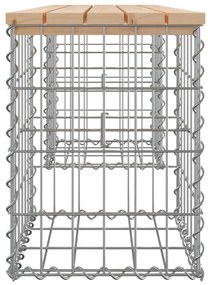 Banco de jardim c/ design gabião 103x31x42 cm pinho maciço