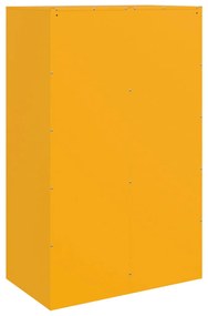 Aparador 67x39x107 cm aço amarelo mostarda