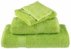 8pcs Conjunto toalhas banho premium SOLUND 600 gsm verde maça