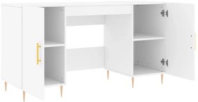 Secretária 140x50x75 cm derivados de madeira branco