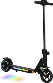 Trotinete Elétrica Dobrável para Crianças, 78 x 32 x 92 cm, Velocidade Máxima de 14 km/h, Preto