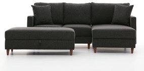 Sofá de Canto Eva – Antracite – 210x82x195 cm