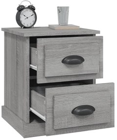 Mesas de cabeceira 2 pcs derivados de madeira sonoma cinzento