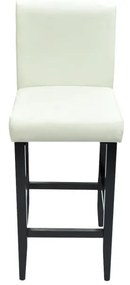 Bancos de bar 2 pcs couro artificial branco
