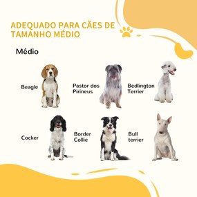 PawHut Barreira para Cães de Aço Barreira de Segurança para Animais de