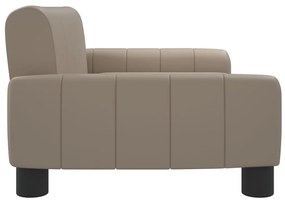 Sofá infantil 70x45x30 cm couro artificial cappuccino