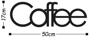 Acessório Decorativo de Parede Coffee – Preto – 50 x 17 cm